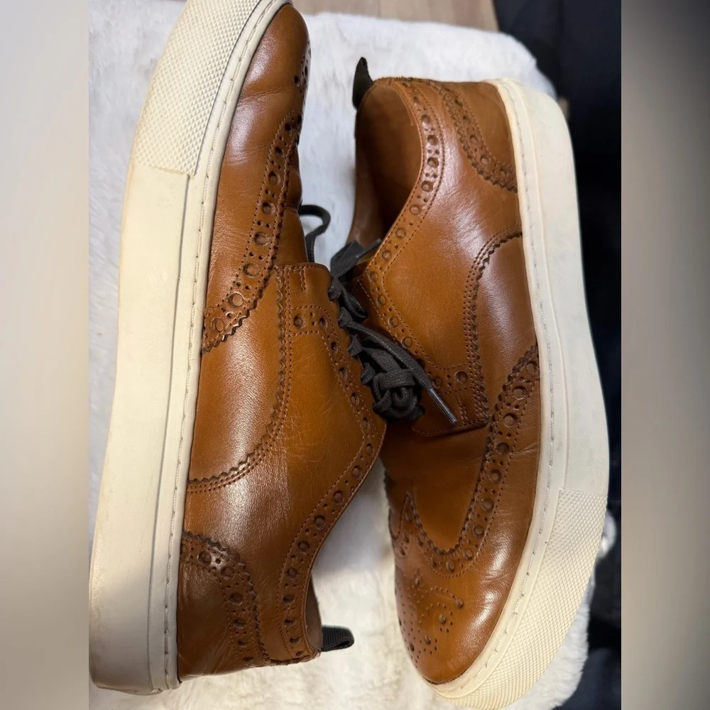 Cole Haan Men’s 8M Brown Leather Wingtip Oxford Sneakers Grand Series Shoes